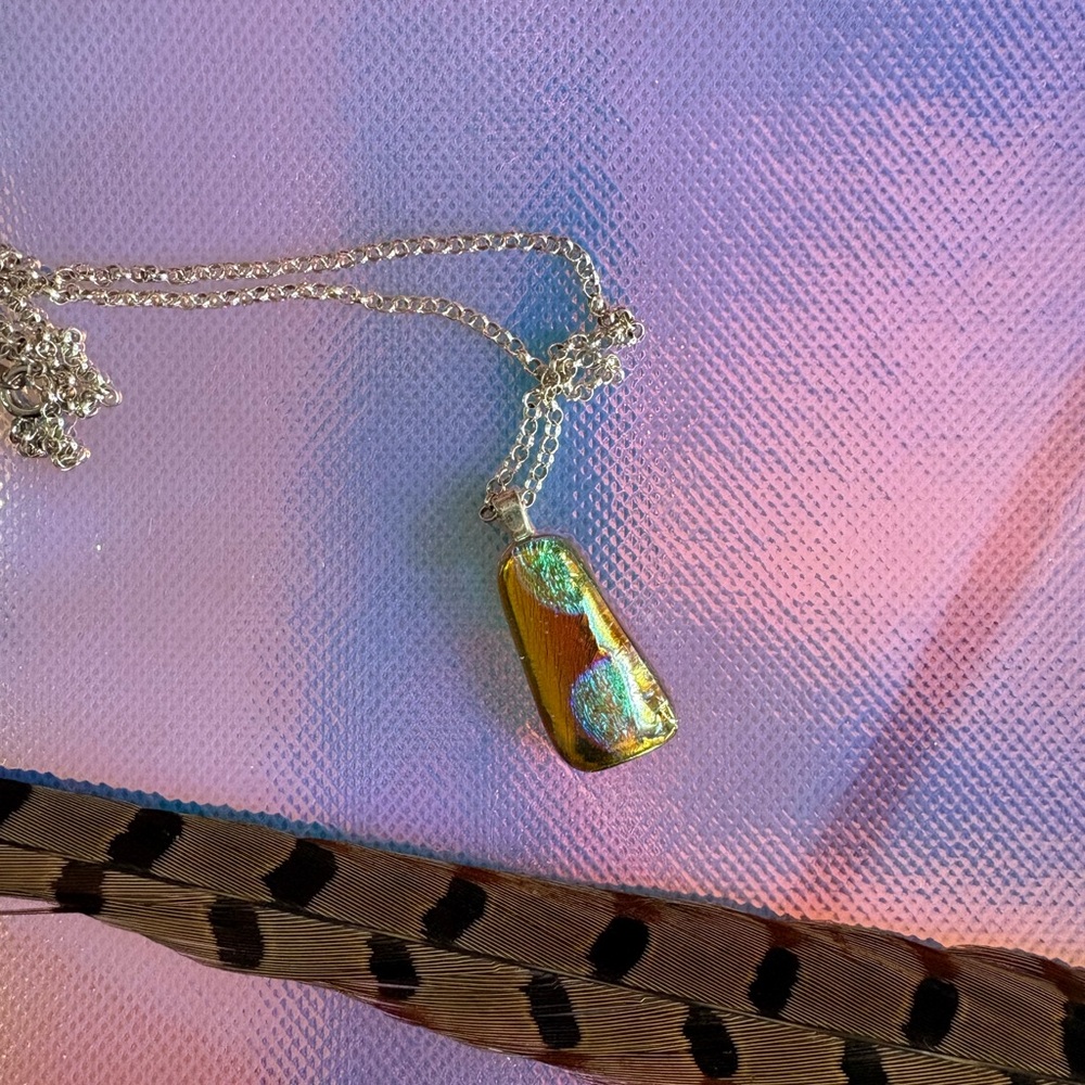 Artistic Glass Pendant Necklace